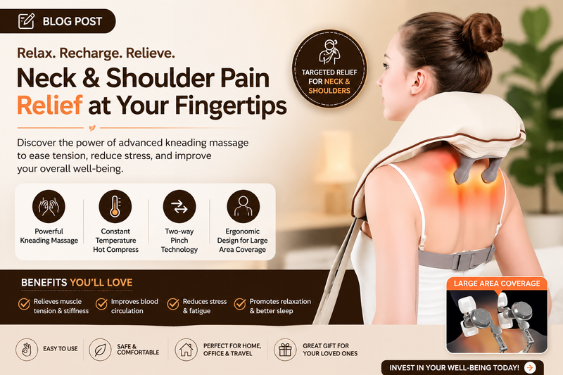 Neck & Shoulder Pain Relief: How a Deep Kneading Massager Can Improve Your Daily Comfort