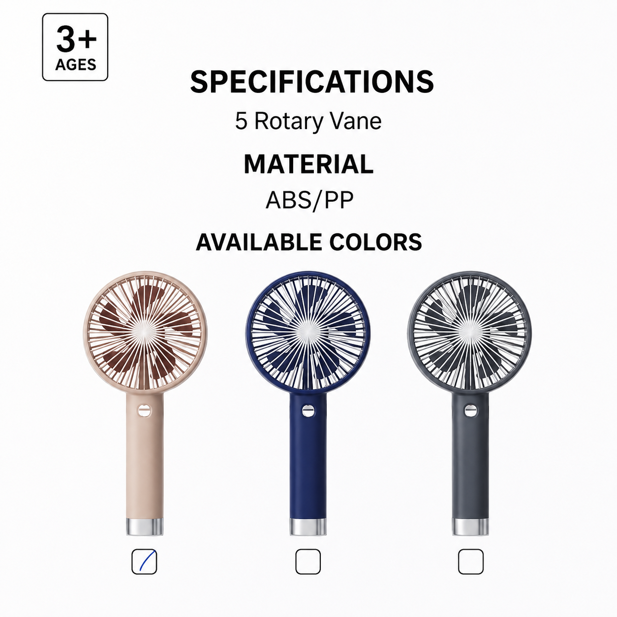 Portable Mini Handheld Rechargeable Fan | 6-Blade Powerful Cooling